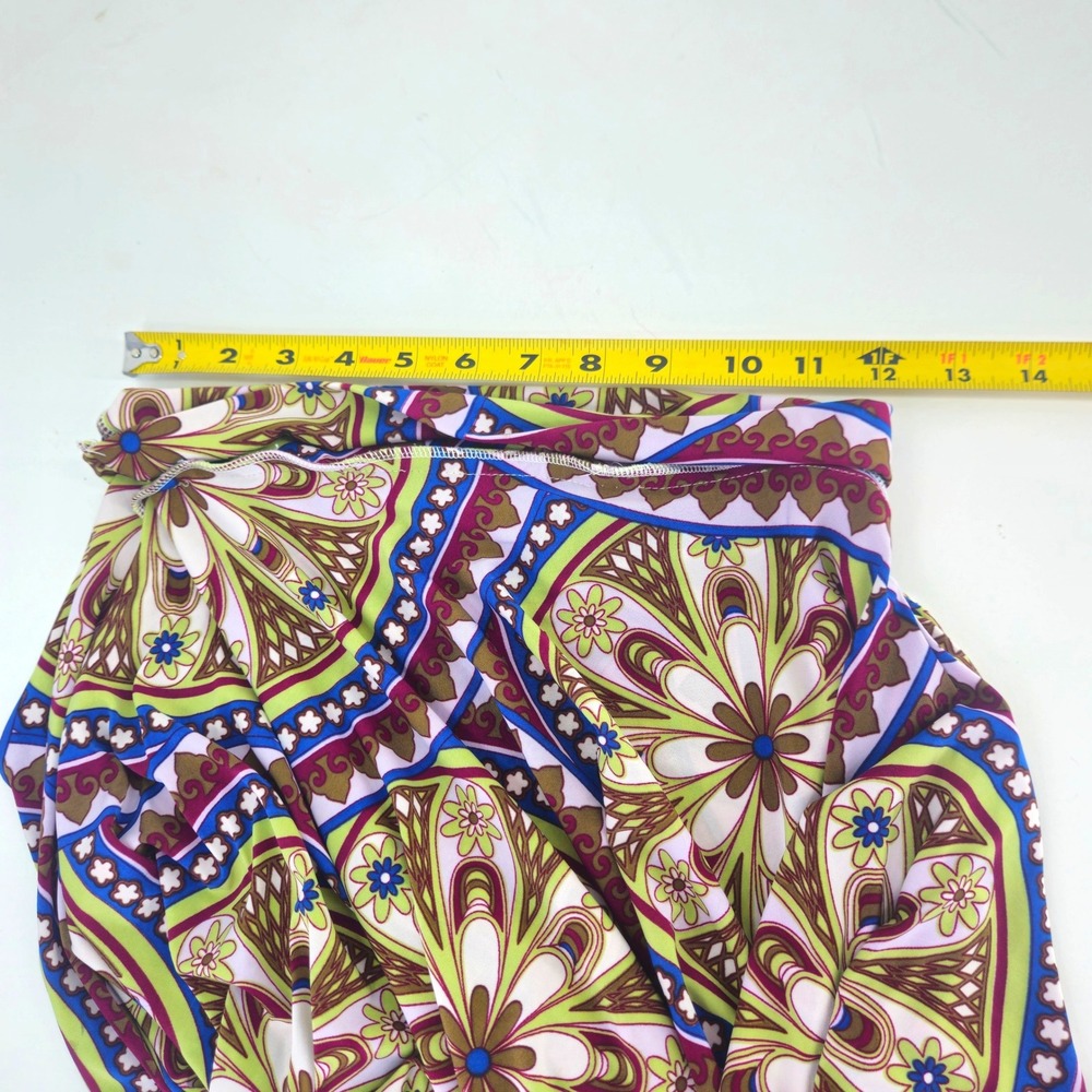 Btg y2k Multicolor Paisley Mandala Print Handkerchief Hem Asymmetrical Skirt Sm - Picture 5 of 10